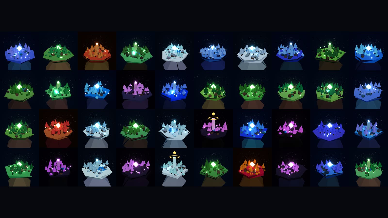A wall of TERA Land renders